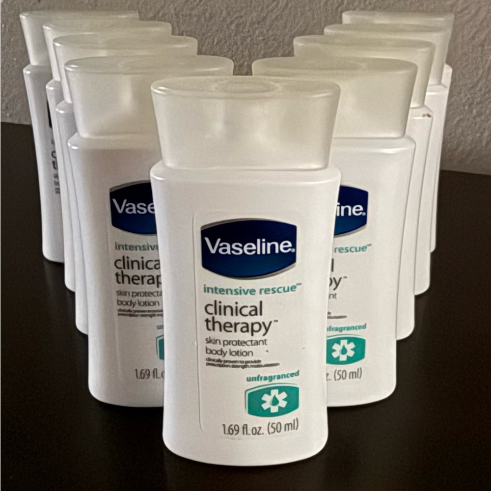 Vaseline Clinical Therapy Intensive Rescue Lotion Set of 9 | Travel Size 1.69 oz